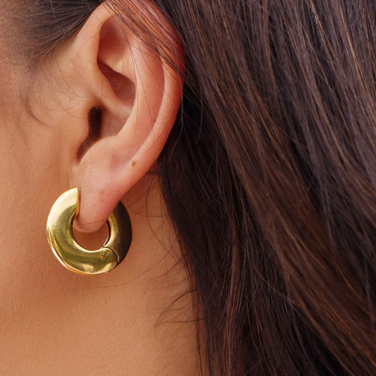 Brinco Argola Redonda Lisa M Dourado