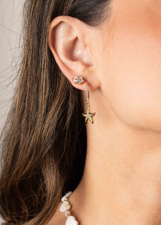 Brinco Estrela do Mar e Ponto de Luz Dourado