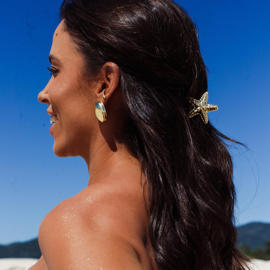 Piranha de Cabelo Pequena Estrela Texturizada