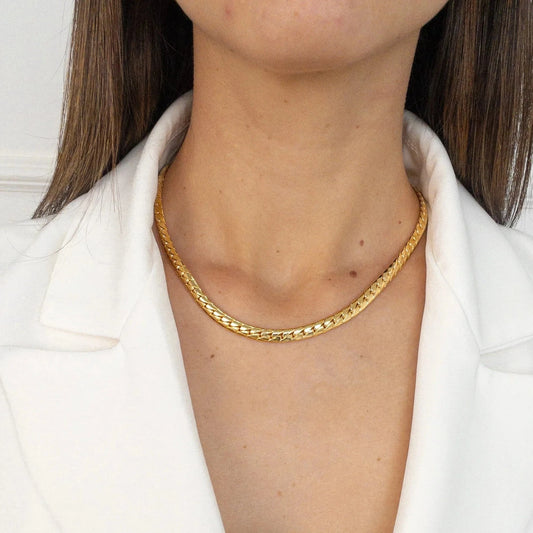 Colar Articulado Liso Dourado