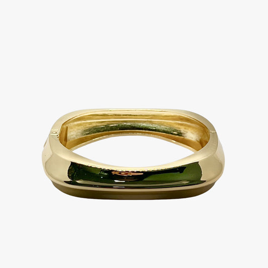 Pulseira Bracelete Detalhe Quadrado Dourado/Prateado