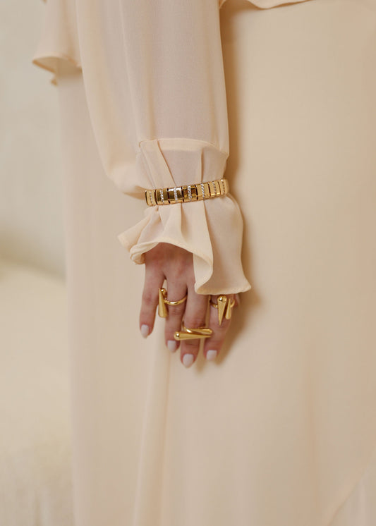 PRÉ VENDA - Pulseira Dourada Elos Premium