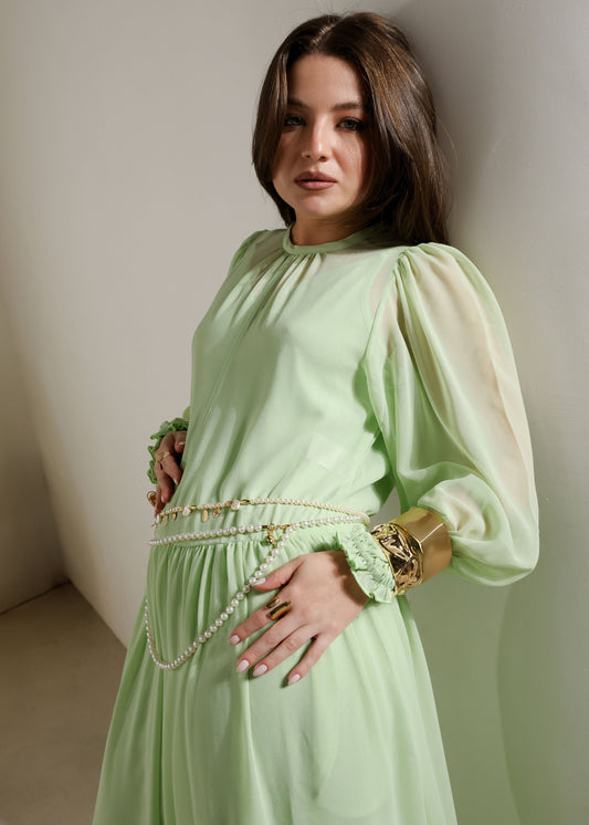 Cinto de Pérolas Dourado