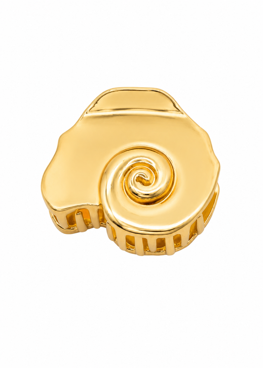 Piranha de Cabelo Média Caracol Dourado