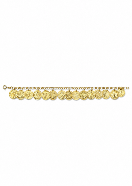 Pulseira Medalhas Vintage
