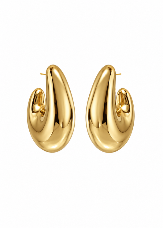 Brinco Dourado Argola Orgânica