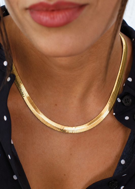 Colar Malha Diamantada 8mm Dourado/Prateado