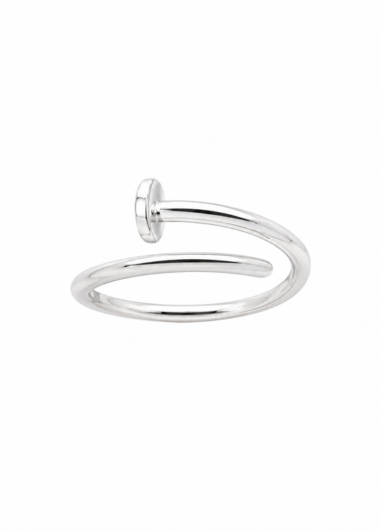 Anel Prego Liso Prata 925