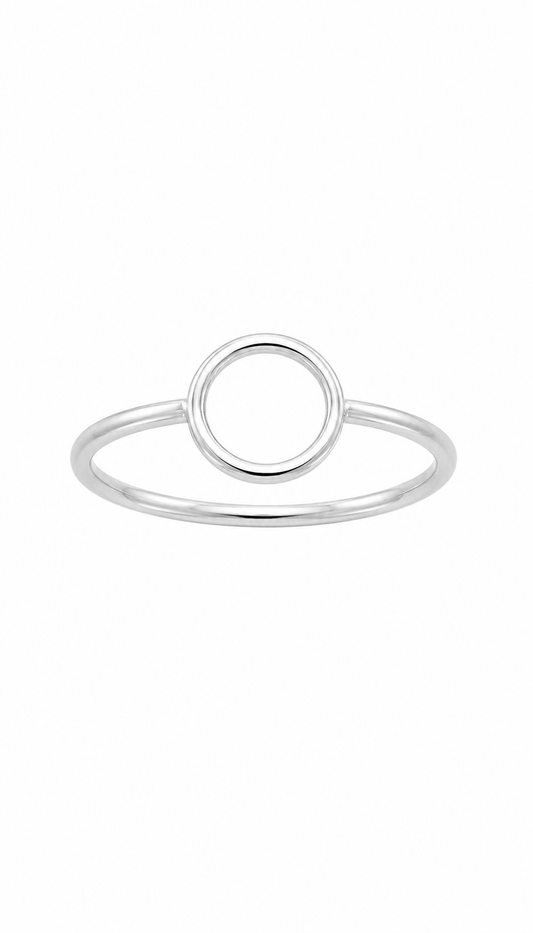 Anel Vazado Oval em Prata 925