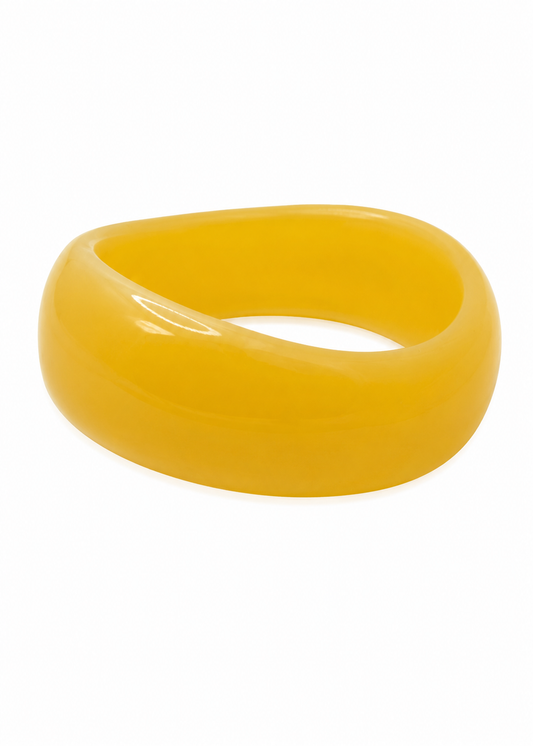 Bracelete Maxi Resina Ondulada