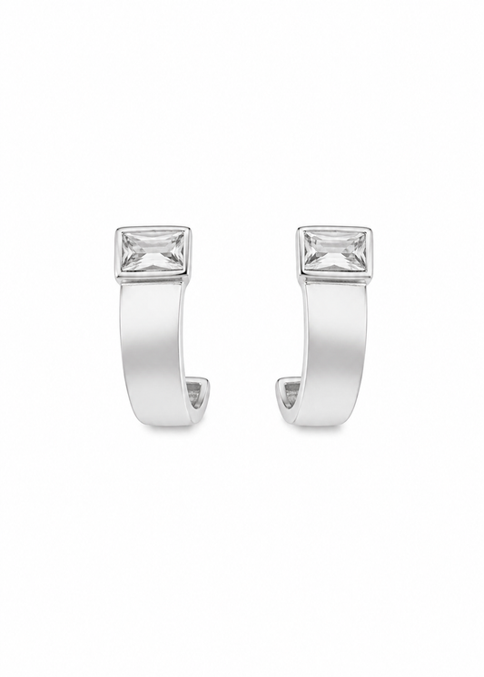 Brinco Argola Minimal Retangular