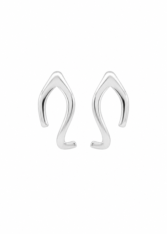 Brinco Prata 925 Curva Minimalista
