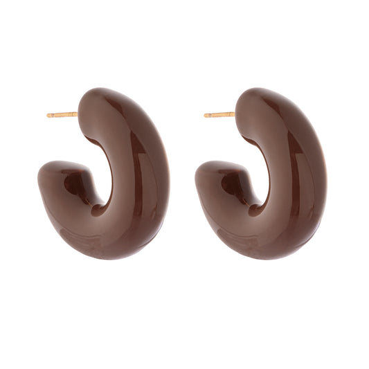 Brinco Argola Tubo Colorida Dourado