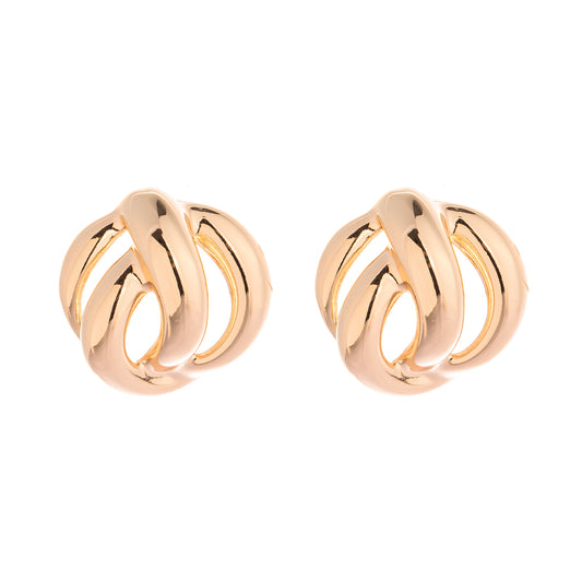 Brinco Oval Vazado Dourado/Prateado