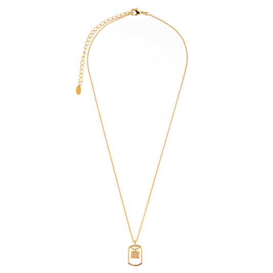 Colar Inicial Letra Cravejado Dourado