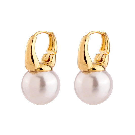 Brinco Argola Pérola Dourado