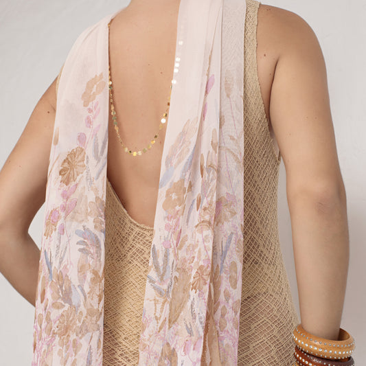 Lenço Bege Longo Nat Mosca