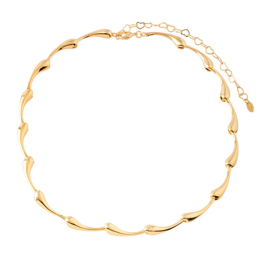 Colar Gotas Articuladas Dourado/Prateado