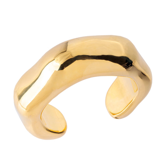 Pulseira Bracelete Maxi Orgânico Dourado