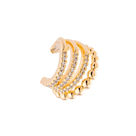 Piercing Linhas e Esferas Dourado