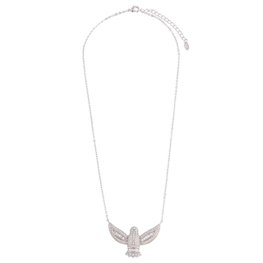 Colar Espírito Santo Cravejado Prateado