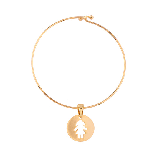 Pulseira Bracelete Fino Liso Dourado