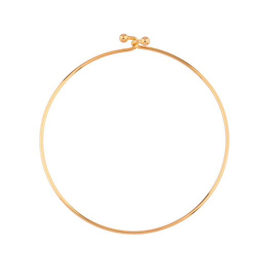 Pulseira Bracelete Fino Liso Dourado