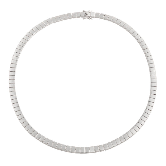 Colar Retângulos Retos Dourado/Prateado