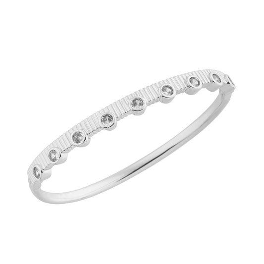 Pulseira Bracelete Ovais Cristais Dourado/Prateado