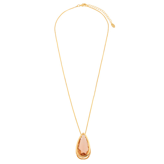 Colar Maxi Gota Colorida Dourado