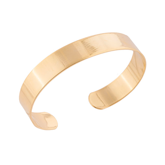 Pulseira Bracelete Aberto Liso Dourado