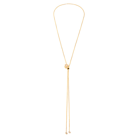 Colar Gravatinha Coração Cravejado Dourado