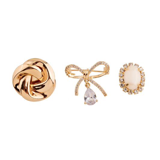 Broche Trio Dourado