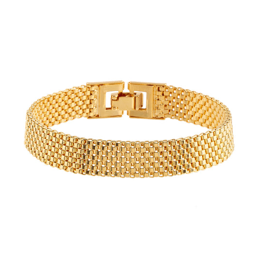 Pulseira Malha Articulada Dourado