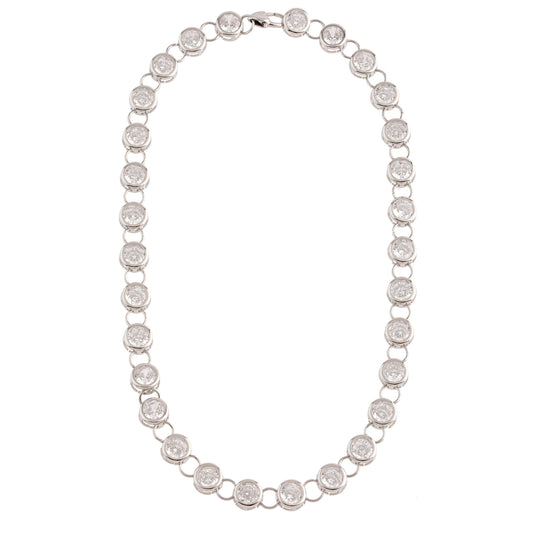 Colar Riviera Oval Prateado