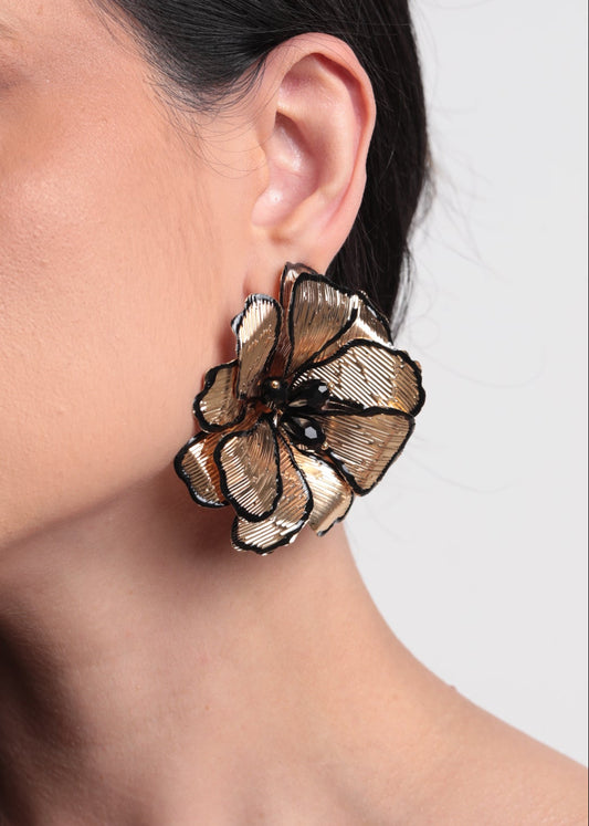 Brinco Flor Dourada