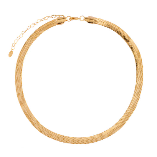 Colar Malha Diamantada 7mm Dourado