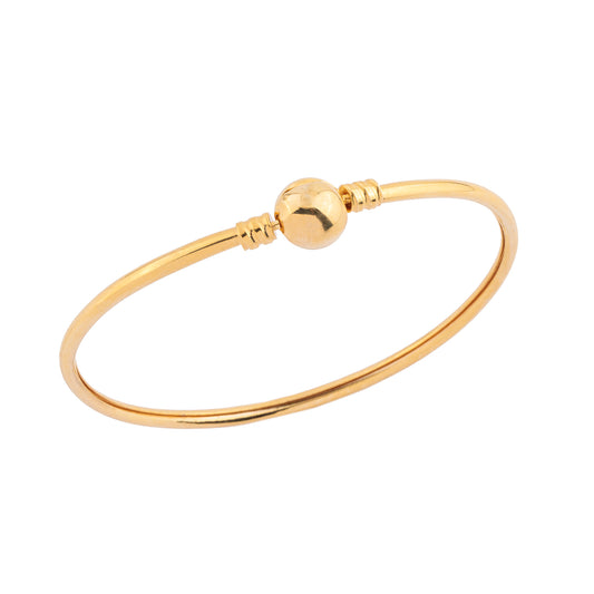 Pulseira Bracelete Berloques Lisa Dourado