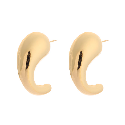 Brinco Argola Gota Lisa Dourado