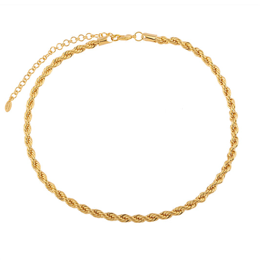 Colar Cordão Baiano Médio Dourado