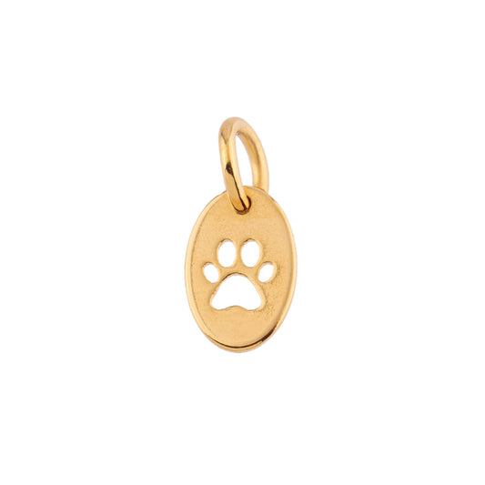 Pingente Medalhinha Patinha Dourado