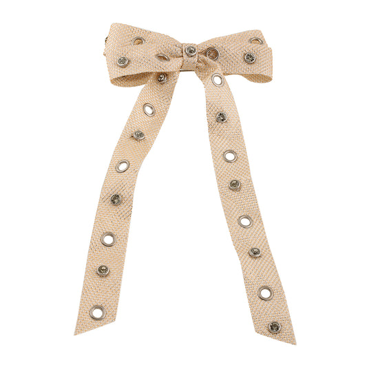 Laço de Cabelo Fita de Brilho com Ilhós e Strass