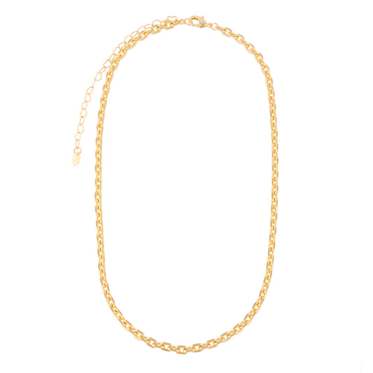 Colar Elos Lisos Dourado