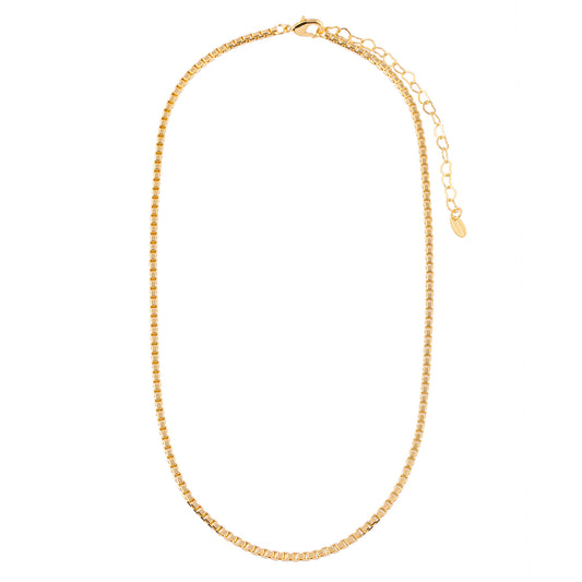 Colar Corrente Lisa Articulada Dourado