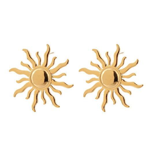 Brinco Sol Elegante Dourado