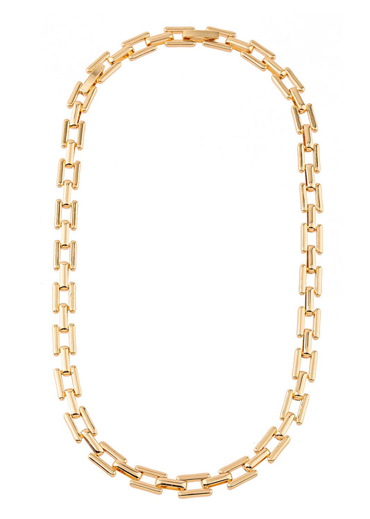 Colar Elos Retangulares Dourado