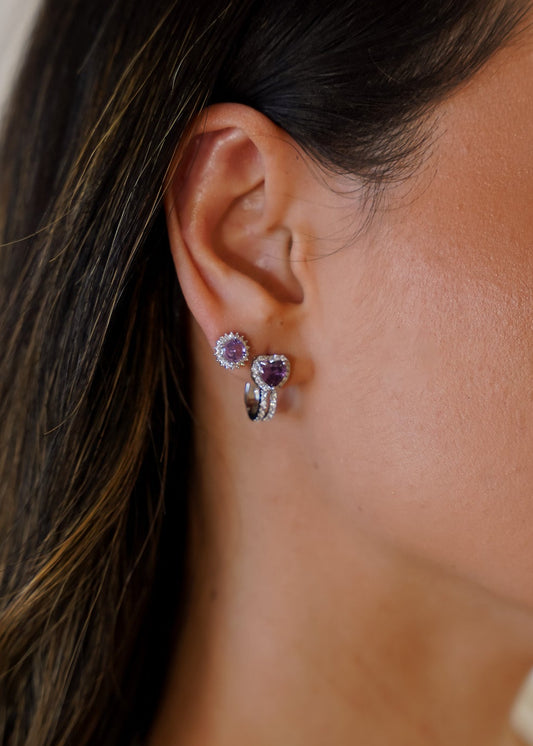 Duo Ponto de Luz e Argola Lavanda