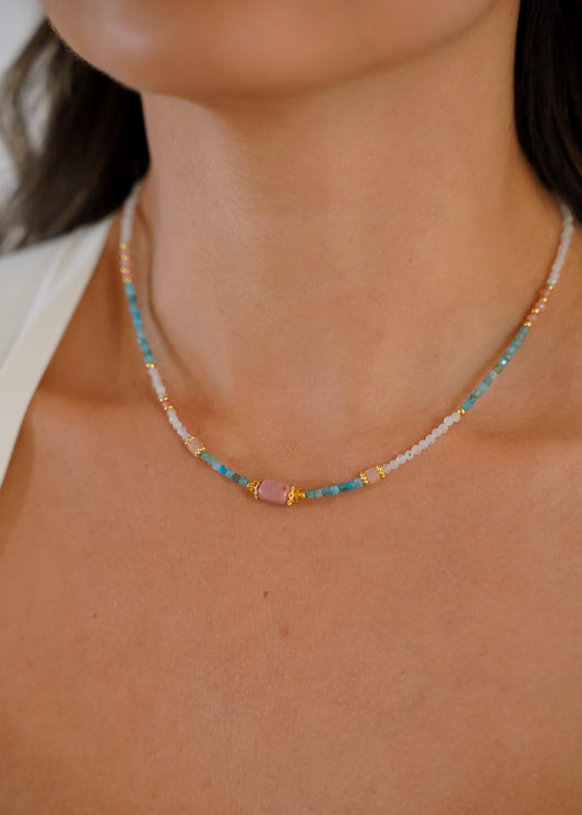 Colar Pedras Naturais Multicolor