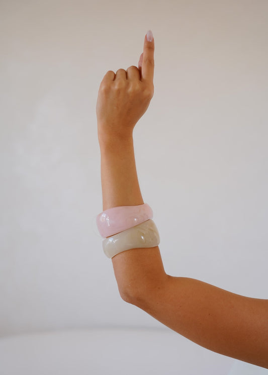 Kit Braceletes Resina Marmorizada