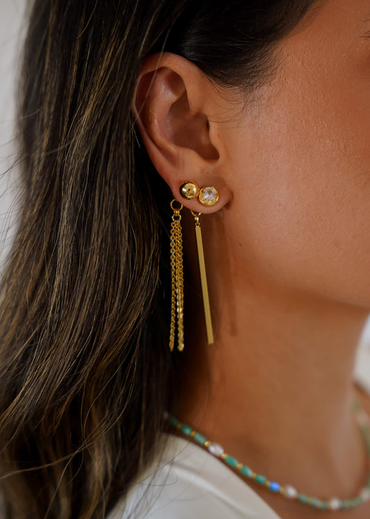 Dupla de Brincos Dourados — Barra & Corrente